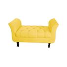 Divã Recamier Barcelona - 1,00 Suede - Amarelo Divã Recamier Barcelona - 1,00 Suede - Amarelo