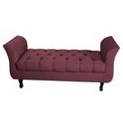 Divã Recamier Barcelona - 1,50 Suede - Vinho Divã Recamier Barcelona - 1,50 Suede - Vinho