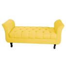 Divã Recamier Barcelona - 1,60 Suede - Amarelo Divã Recamier Barcelona - 1,60 Suede - Amarelo