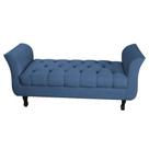 Divã Recamier Barcelona - 1,95 Suede - Azul Marinho Divã Recamier Barcelona - 1,95 Suede - Azul Marinho