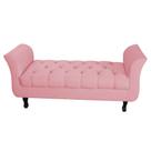 Divã Recamier Barcelona - 1,95 Suede - Rosa Divã Recamier Barcelona - 1,95 Suede - Rosa
