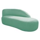 Divã Recamier Curvo Luna 160cm Lado Direito Suede - Doce Sonho Móveis
