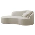 Divã Recamier Curvo Sala de Estar Inglaterra Lado Esquerdo 180cm Linho Bege - INCASA DECOR