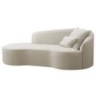 Divã Recamier Curvo Sala de Estar Inglaterra Lado Esquerdo 200cm Bouclé Bege - INCASA DECOR