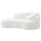 Divã Recamier Curvo Sala de Estar Inglaterra Lado Esquerdo 200cm Bouclé Branco - INCASA DECOR Divã Recamier Curvo Sala de Estar Inglaterra Lado Esquerdo 200cm Bouclé Branco - INCASA DECOR