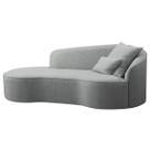 Divã Recamier Curvo Sala de Estar Inglaterra Lado Esquerdo 200cm Bouclé Cinza - INCASA DECOR