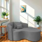 Divã Recamier Curvo Sala de Estar Recepção Inglaterra 150cm Lado Direito Bouclé Divã Recamier Curvo Sala de Estar Recepção Inglaterra 150cm Lado Direito Bouclé