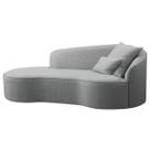 Divã Recamier Curvo Sala de Estar Recepção Inglaterra 150cm Lado Esquerdo Bouclé