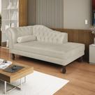 Diva Recamier Dora 160cm Lado Direito Linho Bege