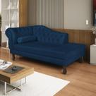 Diva Recamier Dora 160cm Lado Direito Suede Azul Marinho Diva Recamier Dora 160cm Lado Direito Suede Azul Marinho