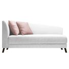 Divã Recamier Heitor 160cm com Almofada Lado Direito Suede - Amarena Móveis