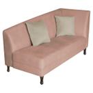 Divã Recamier Heitor 185cm com Almofada Lado Esquerdo Suede - Amarena Móveis