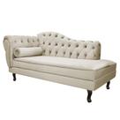 Diva Recamier Juliana160cm Lado Direito Linho Bege - Amarena Móveis