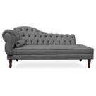 Divã Recamier Namoradeira Larissa 160cm com Capitonê - Direita Suede