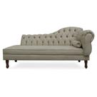 Divã Recamier Namoradeira Larissa 160cm com Capitonê - Esquerda Suede
