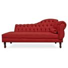 Divã Recamier Namoradeira Larissa 160cm com Capitonê - Esquerda Suede