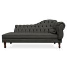 Divã Recamier Namoradeira Larissa 185cm com Capitonê - Esquerda Suede
