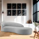 Divã Recamier Orgânico França 160cm Lado Direito Bouclé - Amarena Moveis Divã Recamier Orgânico França 160cm Lado Direito Bouclé - Amarena Moveis