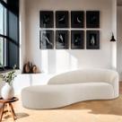Divã Recamier Orgânico França 160cm Lado Esquerdo Linho - Amarena Moveis Divã Recamier Orgânico França 160cm Lado Esquerdo Linho - Amarena Moveis