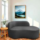 Divã Recamier Orgânico Tokyo 180cm Lado Direito Linho - Doce Sonho Móveis