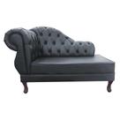 Divã Recamier Para Sala E Quarto Corano Preto 1.43m