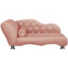 Divã Recamier Pet Com Strass luxo - Veludo Rose