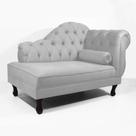 Divã Recamier Sofá Estofado Namoradeira Decorativo Sala Quarto Escritório 140x80 - Elã