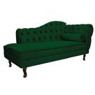 Divã Recamier Sofá Juliana 140cm Lado Esquerdo Suede Verde - AM Decor