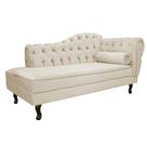 Divã Recamier Sofá Juliana 185cm Lado Esquerdo Suede Bege - AM Decor