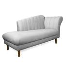Divã Recife Suede 165 Cm Pés Chanfrado Castanho - D'rossi Cor Cinza