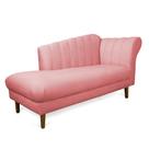Divã Recife Suede Rosê 165 cm Pés Chanfrado Castanho M11 - D'Rossi Divã Recife Suede Rosê 165 cm Pés Chanfrado Castanho M11 - D'Rossi