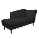 Divã Recife Veludo 165 Cm Pés Chanfrado Castanho - D'rossi Cor Preto