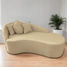 Divã Sofá Forma Orgânica Curvo Linho Para Salas e Consultorio Aurea