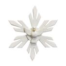 Divino Espírito Santo Madeira Branco Parede Resplendor 28cm