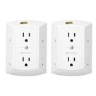 Divisor de 6 tomadas Wall Tap Cable Matters, pacote com 2 unidades de 1875 W