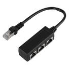 Divisor de adaptador de cabo Ethernet RJ45 1 macho para 3 fêmea
