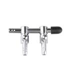 Divisor de Ar 2 Saída Metal Aço Inox 4mm Aquario Valvula Pet