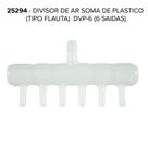 Divisor De Ar Soma De Plástico Flauta Dvp- 6 (6 Saídas) Divisor De Ar Soma De Plástico Flauta Dvp- 6 (6 Saídas)