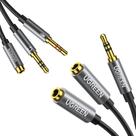 Divisor de áudio UGREEN de 3,5 mm para fones de ouvido com duas portas e microfone