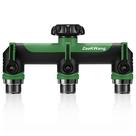 Divisor de Mangueira de Jardim ZaakWang de 3 Vias, Alta Resistência, 3/4" GHT