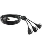 Divisor de potência Conntek 05361 1 a 3 com Snap Pop 1,9 m