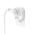 Divisor de tomada de parede USB com vários plugues TESSAN Surge Protector Divisor de tomada de parede USB com vários plugues TESSAN Surge Protector