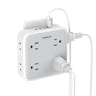 Divisor de tomada múltiplo TESSAN com carregador de parede 4 USB