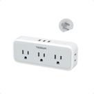 Divisor de tomada múltiplo TESSAN Wall Surge Protector Divisor de tomada múltiplo TESSAN Wall Surge Protector