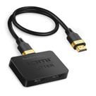 Divisor HDMI avedio links 8K @60Hz 1x2 com cabo 8K de 4 pés Divisor HDMI avedio links 8K @60Hz 1x2 com cabo 8K de 4 pés