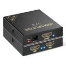 Divisor HDMI HBAVLINK 1x2 - 4K 60Hz, HDCP 2.3, HDR e Dolby