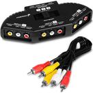 Divisor RCA Fosmon A1602 com caixa de comutação de áudio/vídeo de 3 vias