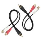Divisor RCA Y VCELINK de áudio estéreo de 1 macho para 2 fêmeas de 20 cm