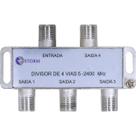 Divisor Satelite 1/4 5-2400 MHZ 75 OHMS Mais de Dois Pontos Divisor Satelite 1/4 5-2400 MHZ 75 OHMS Mais de Dois Pontos