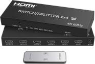 Divisor Switch E Splitter Hdmi 2x4 Hdmi 4k 60Hz